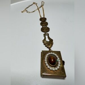 Vintage Book Locket Necklace